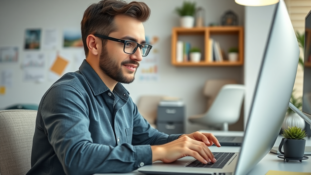 Business owner personalizing email campaigns to improve customer experience and engagement for small businesses.