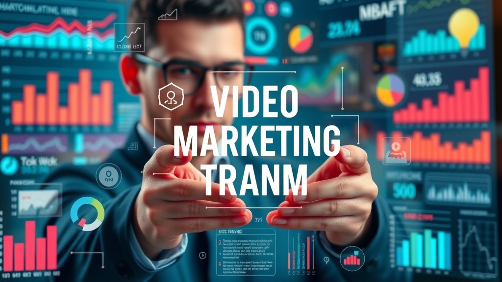 2025 video marketing trends infographic digital charts vibrant colors