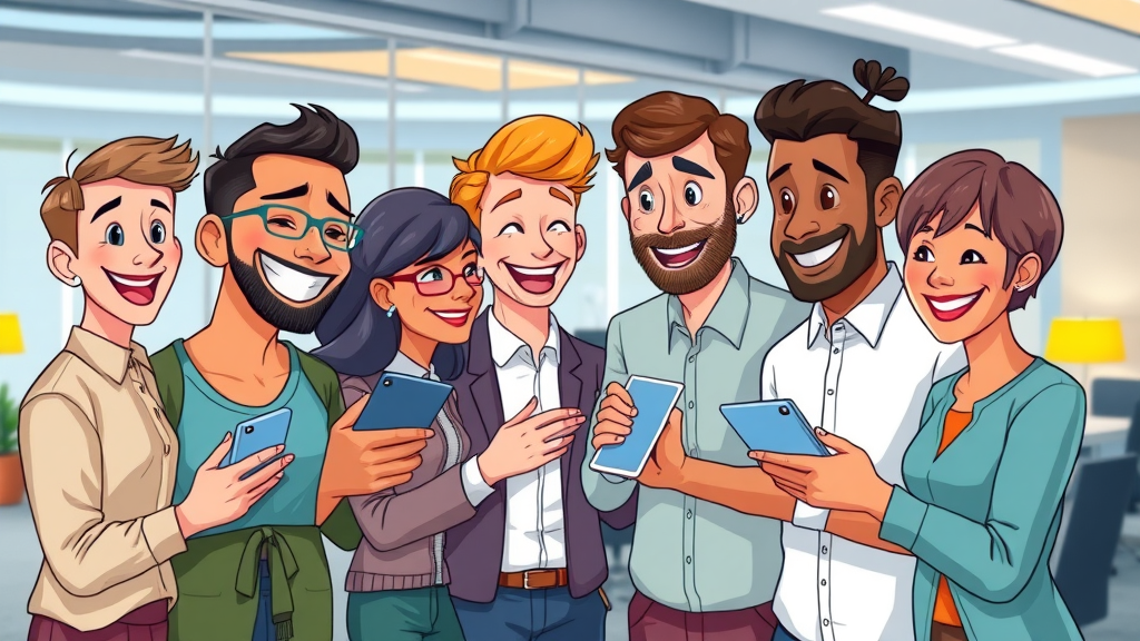 Engaged customer journey, users interacting with digital interface, exploring products with satisfaction, seamless transition from discovery to conversion, modern office, click-through, colorful animation