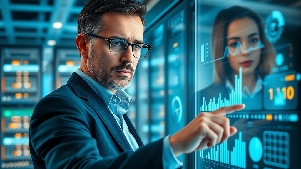 data analytics and marketing analytics in action on transparent digital display
