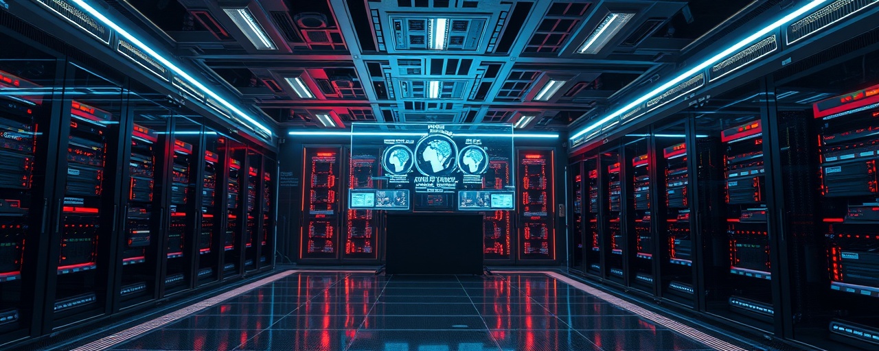 cutting-edge optimization tools, re-engineering, maximizing efficiency, photorealistic, futuristic server room with interactive setups, highly detailed, holographic projections, true color, high dynamic range lighting, shot with a zoom lens