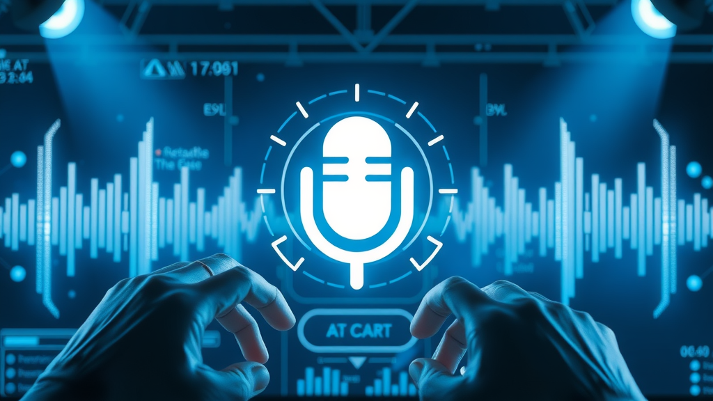 Modern website with smart AI assistant and voice user interface - artificial intelligence web design trend