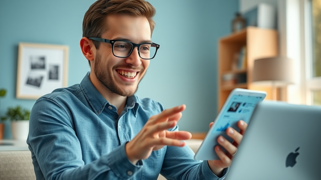 User enjoying optimized website experience and fast loading site