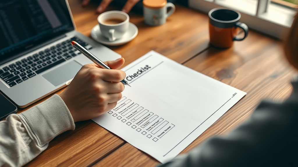 checklist for best SEO strategies for small businesses in a workspace setup