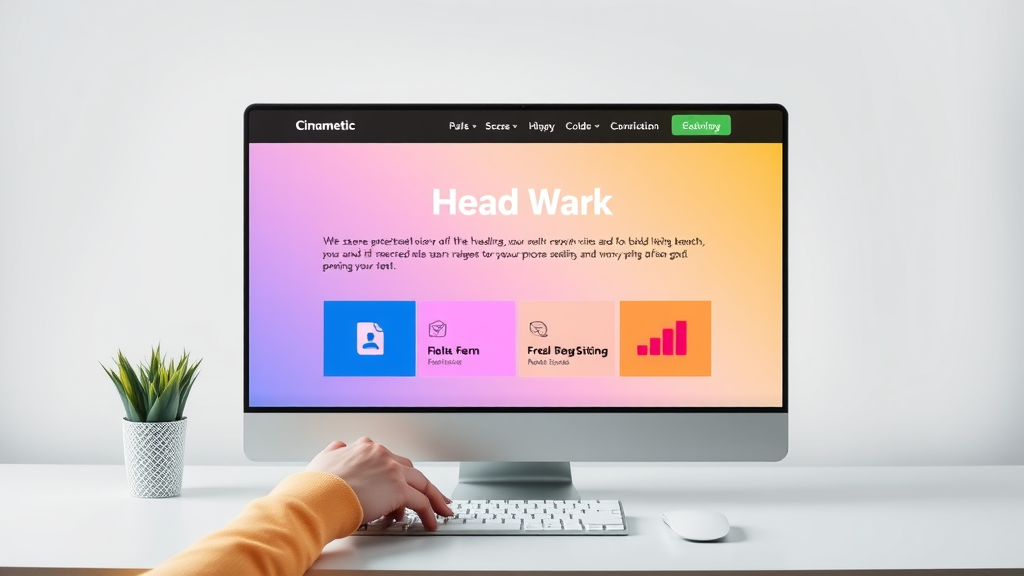 visual design of a website with balanced layout, bold headings, and high-contrast call-to-action buttons