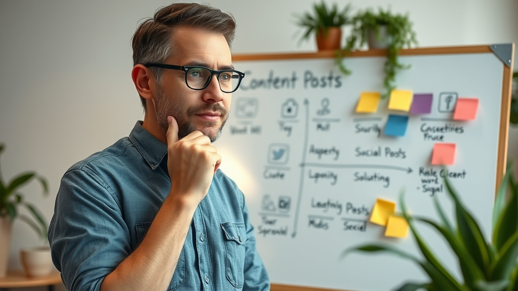 organized content creator planning social posts, social media lead gen strategy