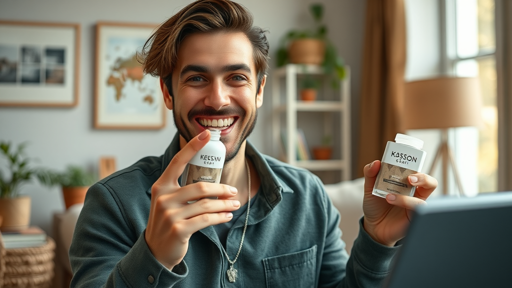 Influencer hosting live session with branded merchandise - influencer marketing, social media marketing strategies