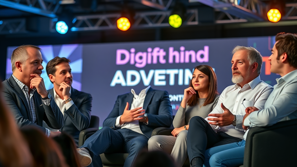 panel of digital marketing experts answering questions on 2024 digital ad trends