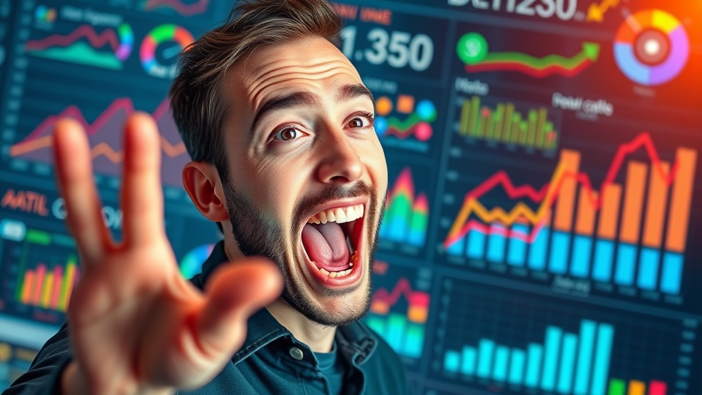 Interactive SEO analytics dashboard showing key search traffic and ranking metrics