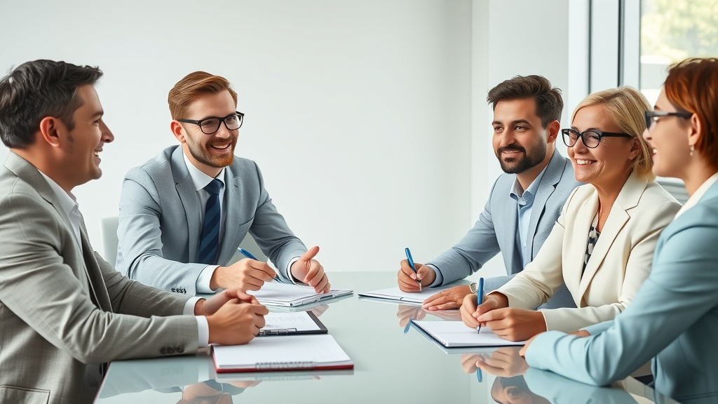 Business consultant advising small business owners on local business lead generation best practices