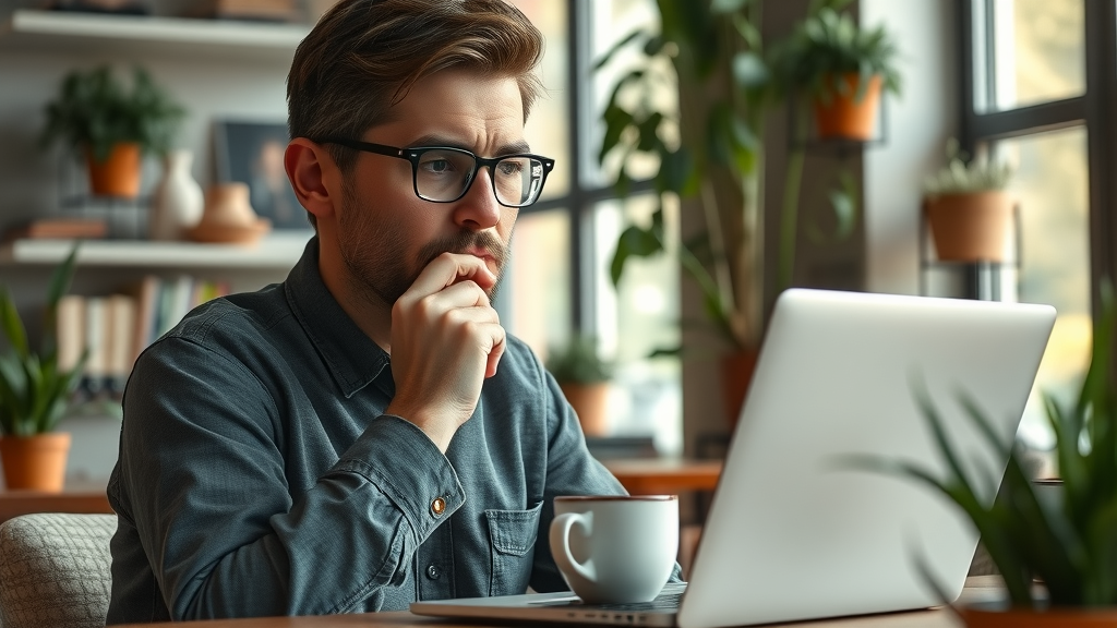 small business owner searching content marketing faqs laptop