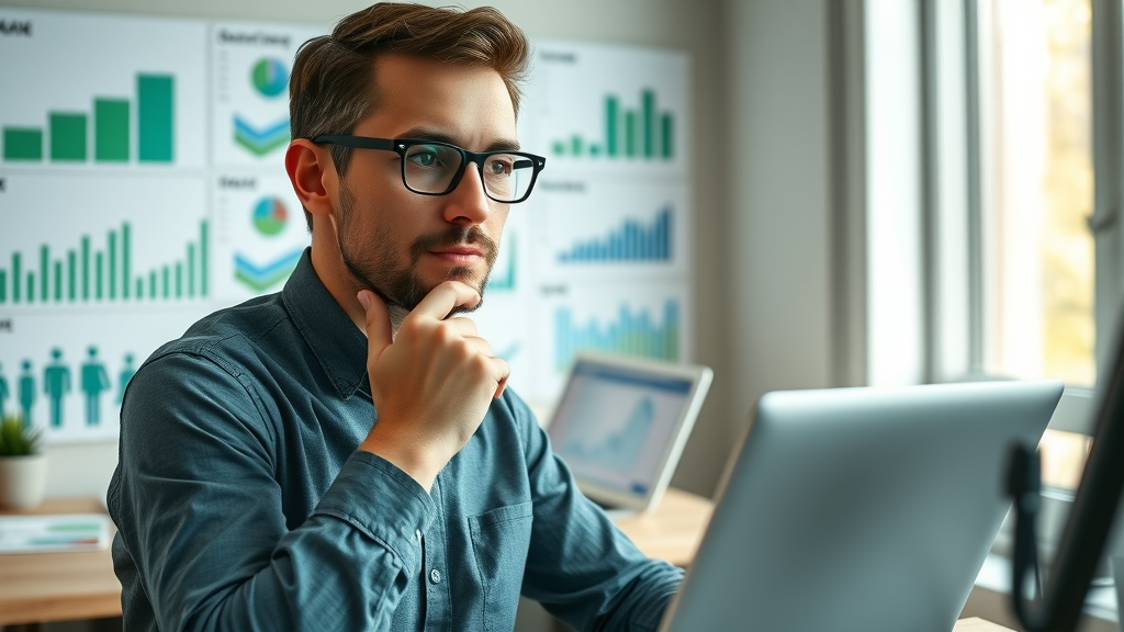 digital marketing analyst reviewing viewer demographics and analytics for target audience on multiple devices