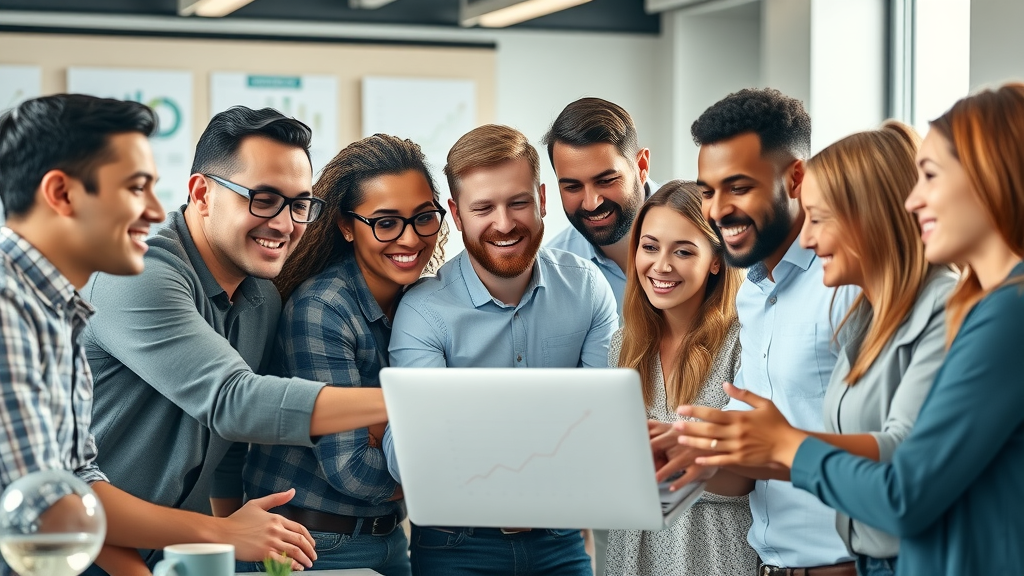 search engine optimization digital marketers collaborating in modern office with SEO tools
