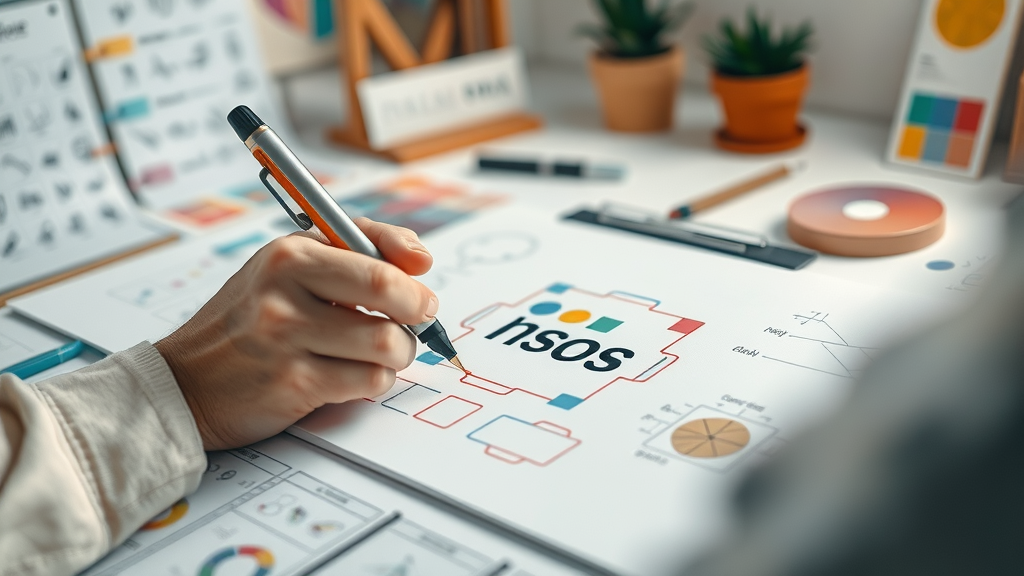 digital brand identity designer creating a visual identity and logo design