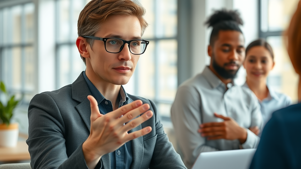 content marketing for authority: marketing strategist listening to clients