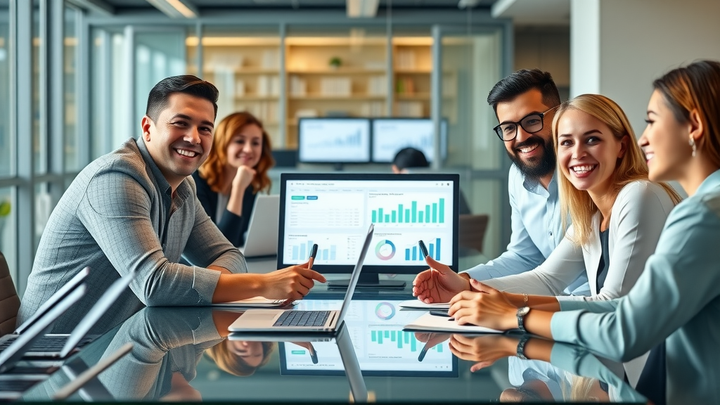digital marketing strategies collaboration business team in office