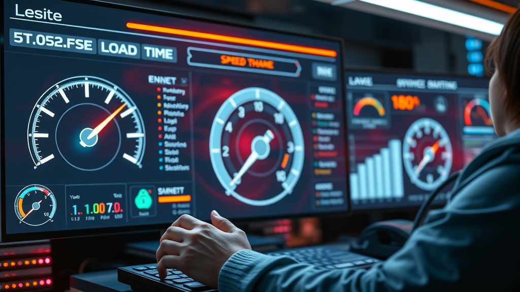 Website design and optimization expert tracking page speed metrics