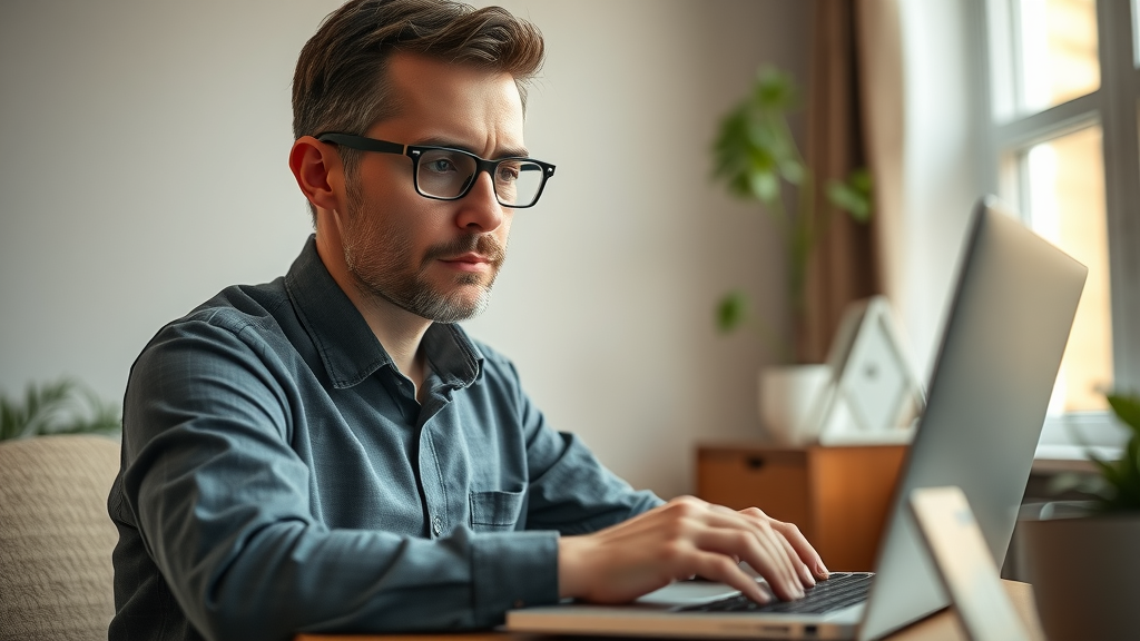 reputation management specialist responding negative online review empathetic calm focus office