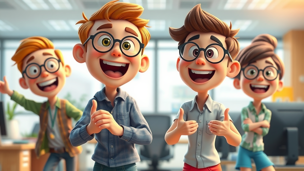 animated characters in creative scenarios demonstrating successful explainer video and animated video campaigns