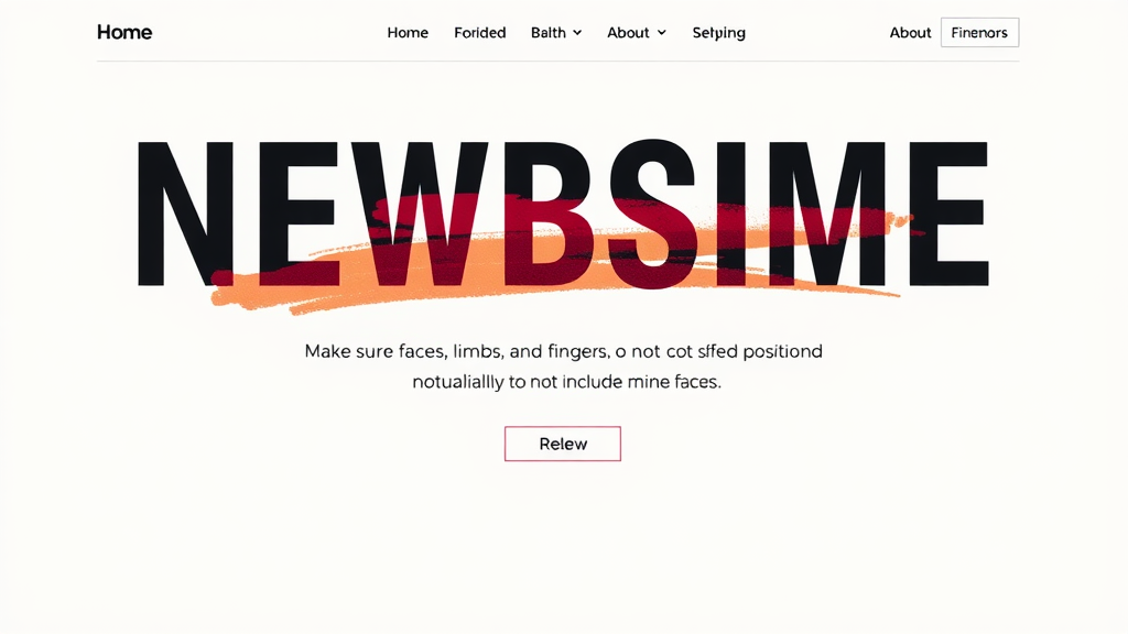 Dynamic website homepage with bold typography and modern typeface - web design trend