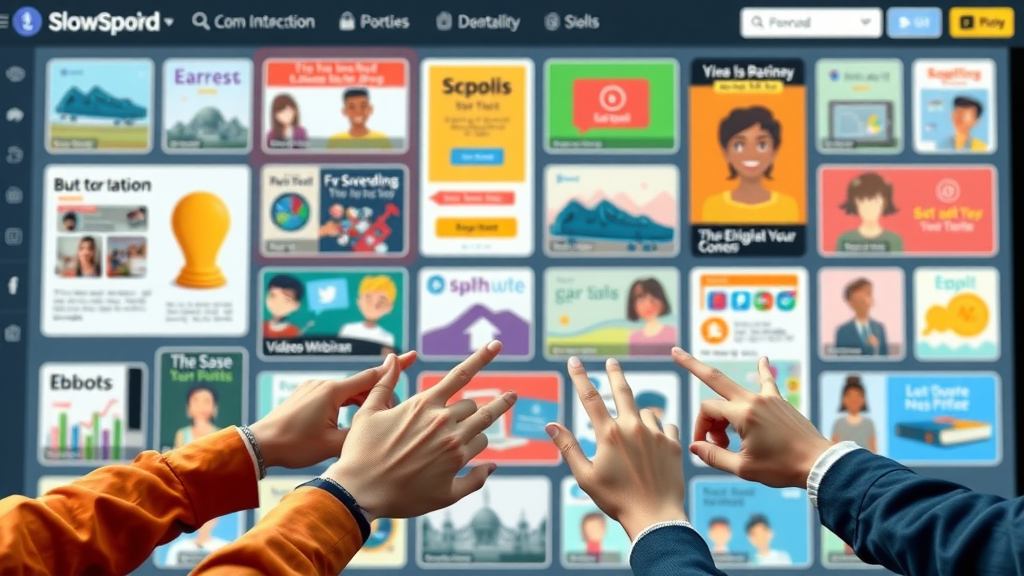 Creative display of digital content types for lead generation, dynamic dashboard animation