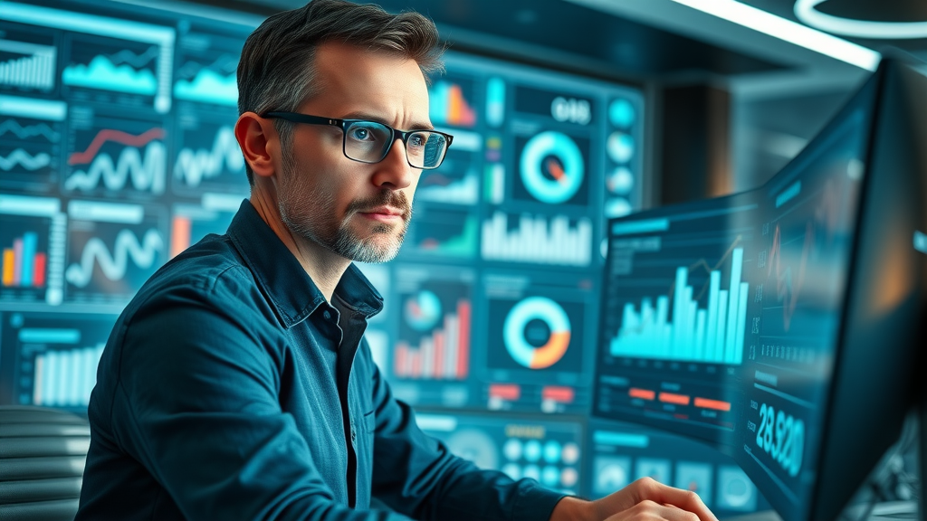 video marketing analytics for small businesses futuristic data dashboard