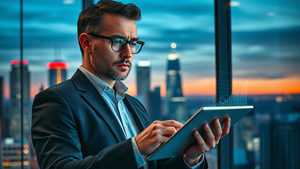 business strategist reviewing data analytics to refine budget marketing tactics