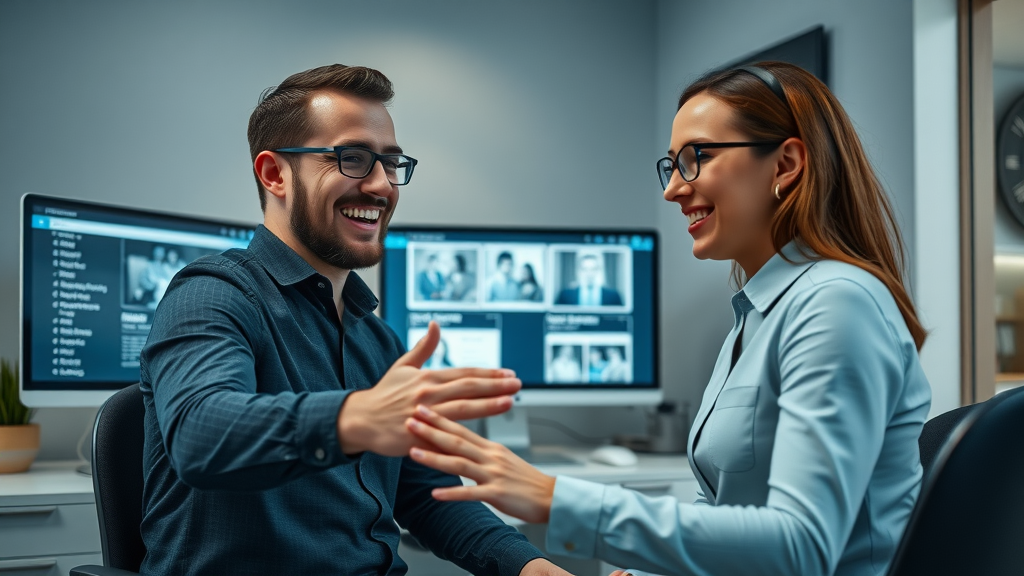 engaged users navigating a modern website with intuitive design and navigation menus