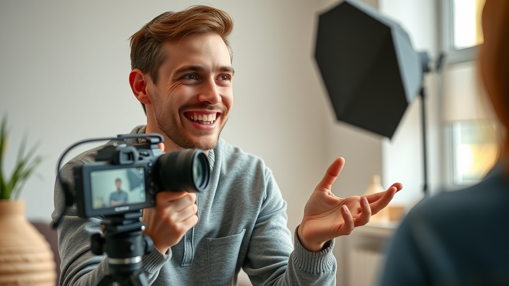influencer creating product review for digital marketing campaign