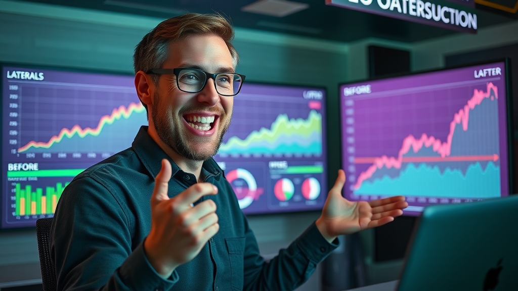 data analyst comparing technical seo audit results before and after implementation