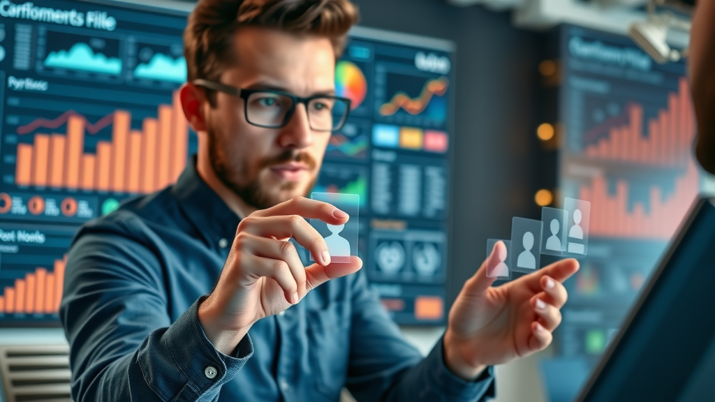 seo for reputation management infographic user reviewing products digital workspace charts statistics