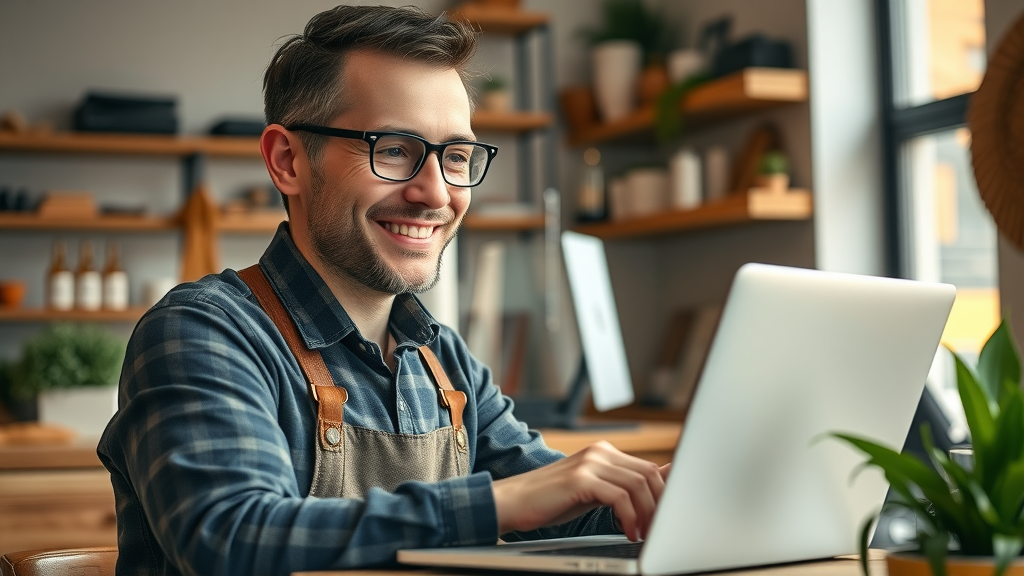 optimizing google business profile small business owner updating online profile