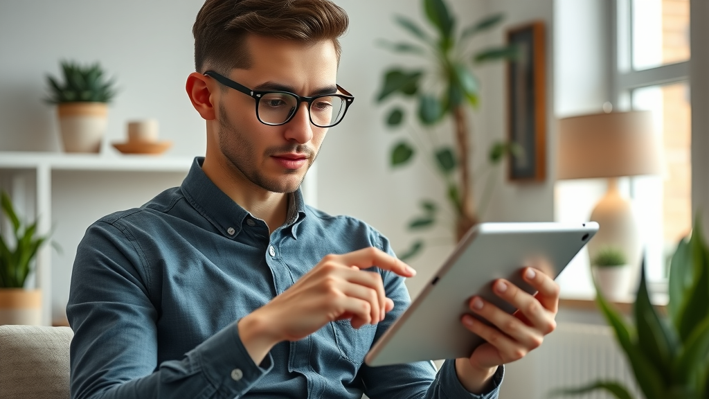 small business owner updating online business profile for budget-friendly marketing
