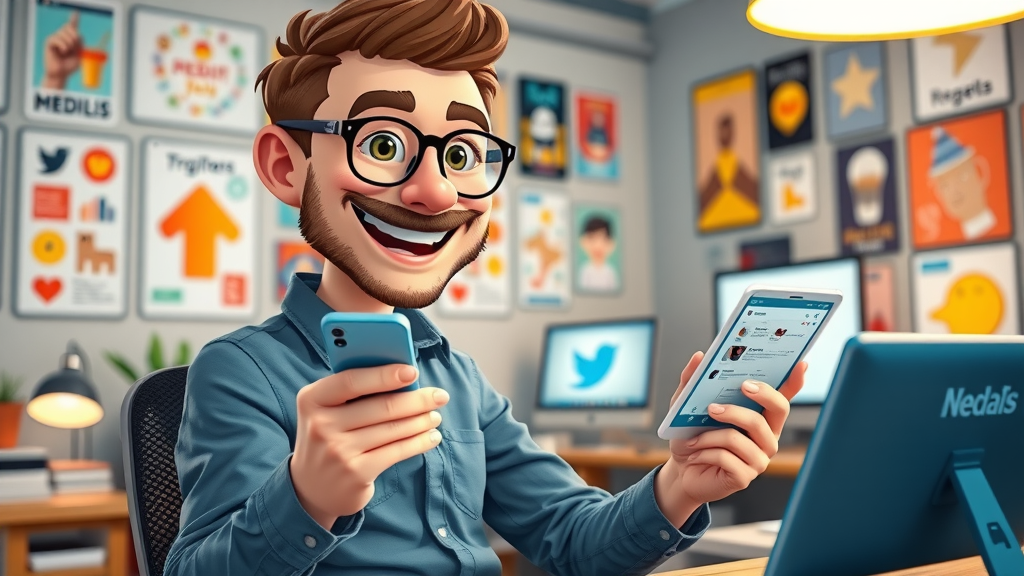 social media manager creating engaging digital marketing post