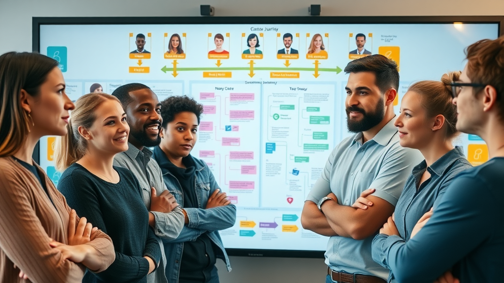customer journey mapping in marketing analytics with touchscreen and journey maps