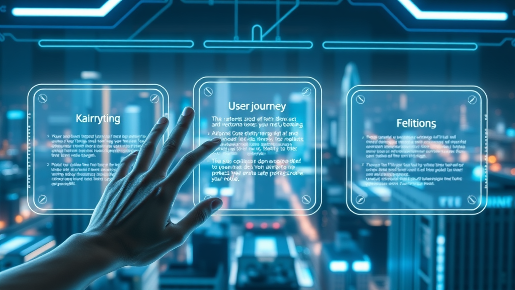 seamless digital user interface design showing clear navigation and animated user journeys