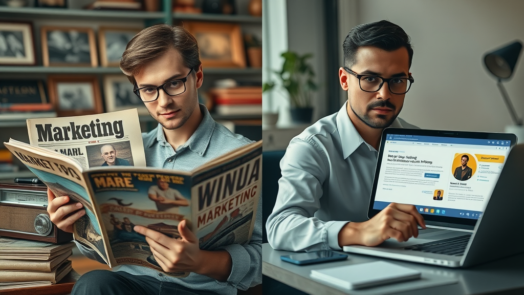 contrasting traditional and digital marketing tools for small businesses