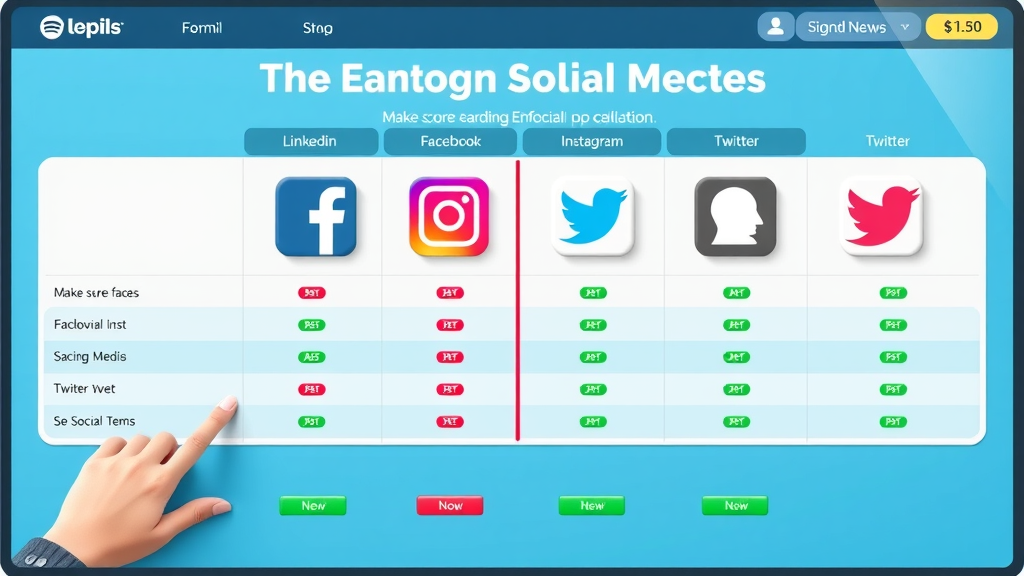 comparison chart of leading social media platforms, best platforms for social media lead generation