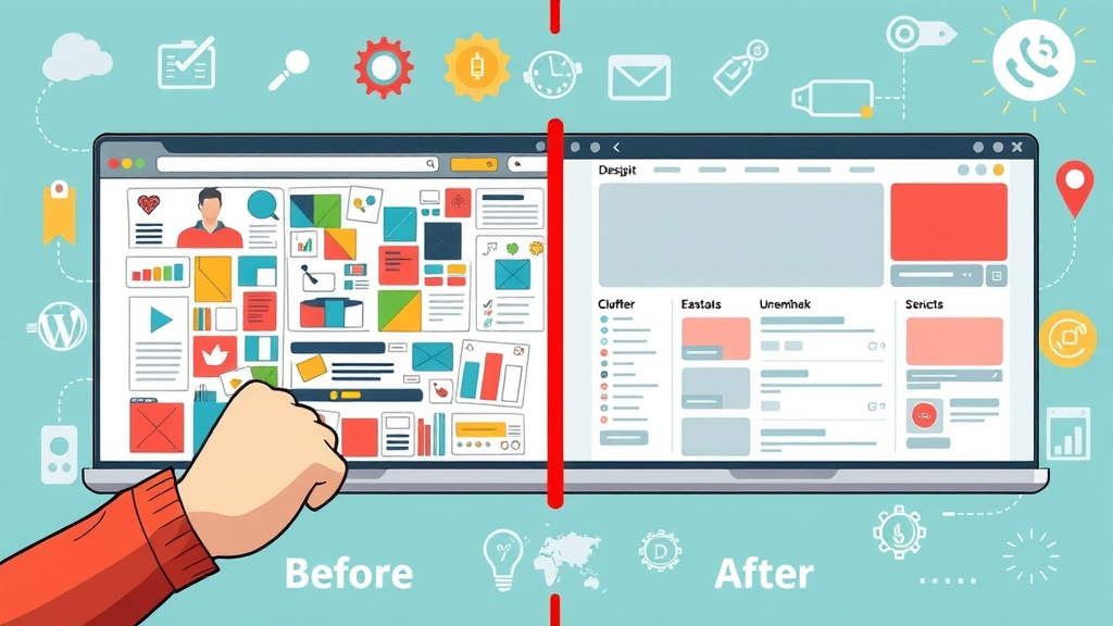 before and after website transformation with modern UX design improvements