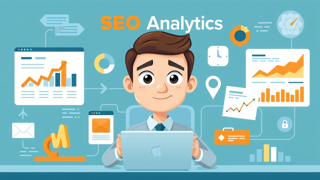Infographic explaining SEO analytics concepts and data flows in modern SEO tools