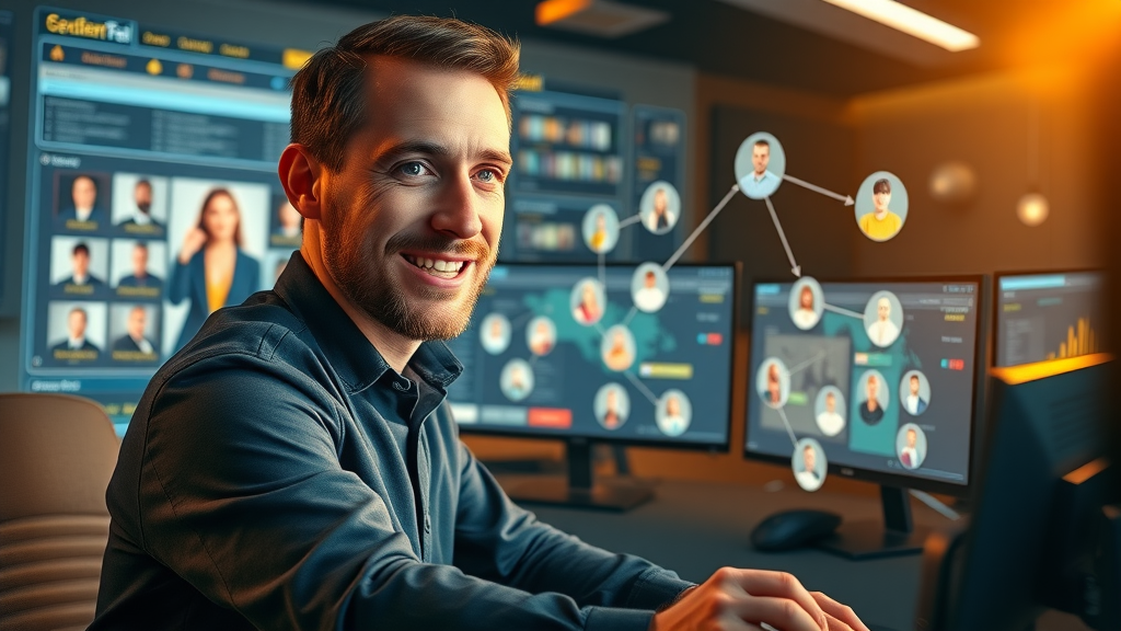digital marketer setting up retargeting campaign, social media lead generation
