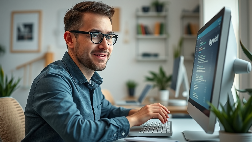 Digital marketer conducting keyword research with SEO tools to improve search engine ranking