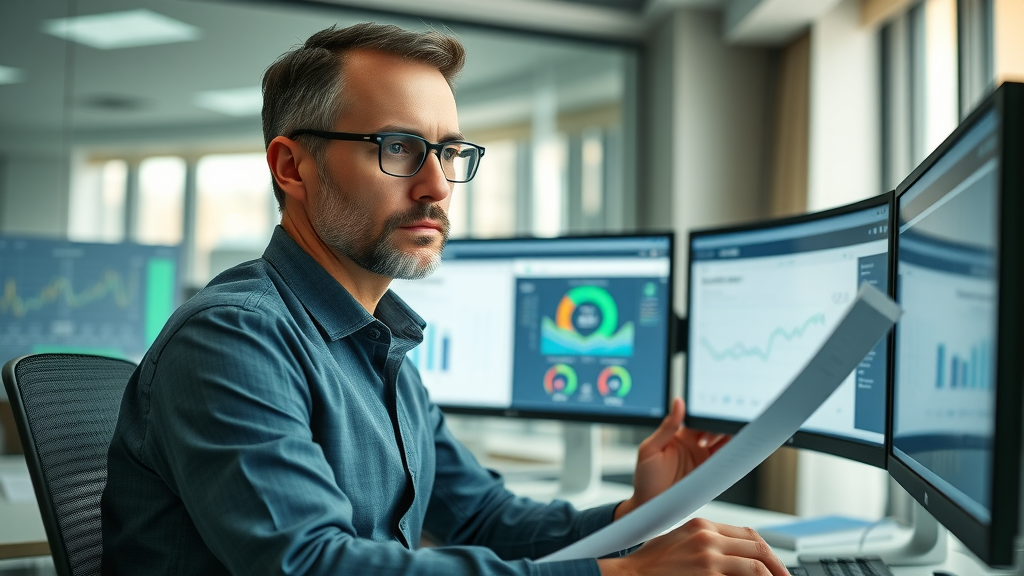 small business accountant automation software cash flow dashboard multiple monitors