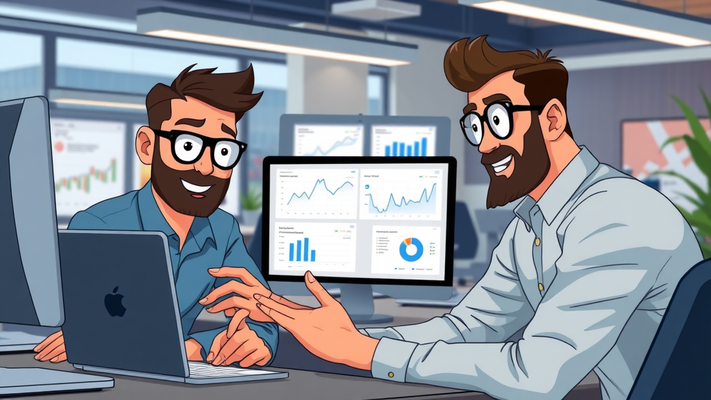 Modern marketing team reviewing Google Ads campaigns and paid search analytics to shape the engine market.