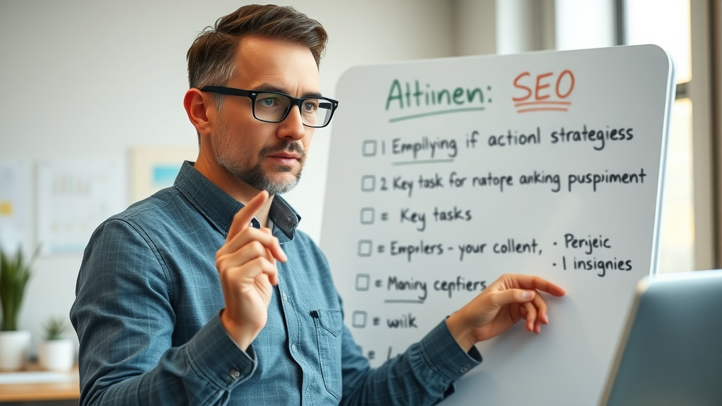google seo ranking factors SEO specialist planning whiteboard strategies for ranking improvement in modern office
