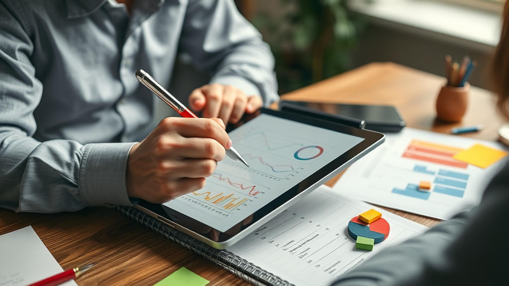 SEO expert using free seo tools jotting digital marketing strategies