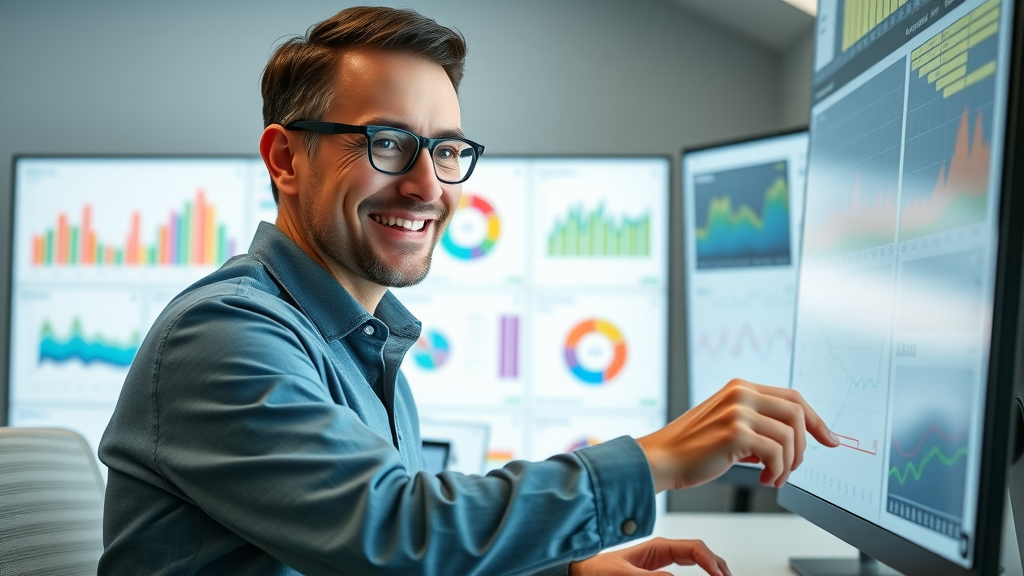 analyst customizing SEO dashboard for detailed seo report using analytics tool widgets