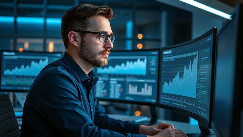 google analytics - marketing analyst tracking organic traffic and seo KPIs via Google Analytics dashboard