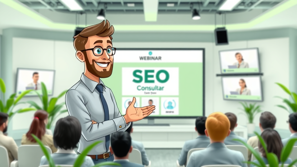 higher on google - SEO consultant answering questions on how to rank high on google in a digital webinar