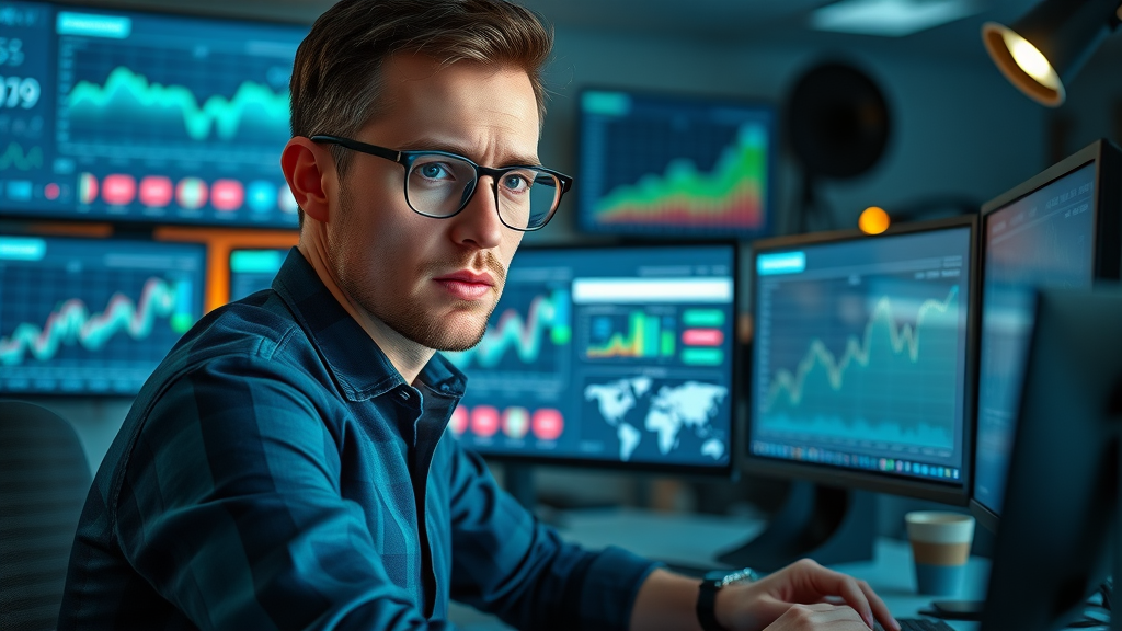 digital marketer optimizing google ads campaigns quality leads ppc dashboard analytics